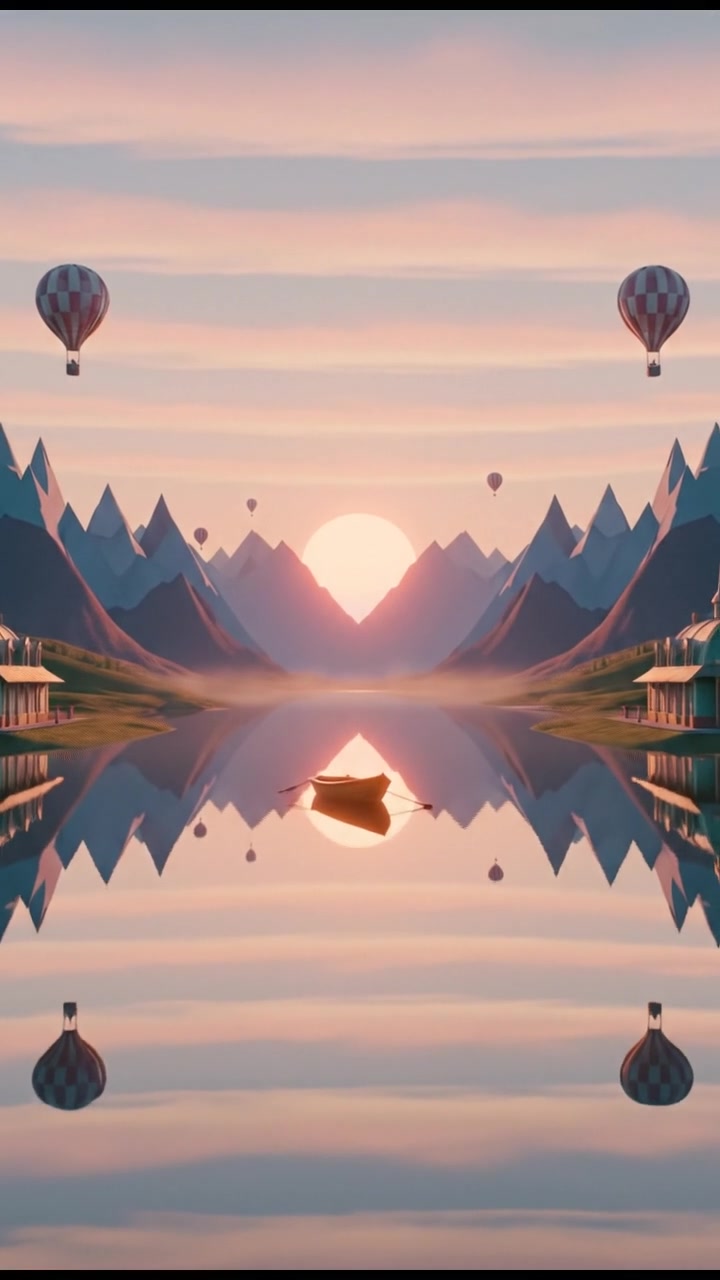 A serene landscape with a sunrise over mountains, symbolizing hope and renewal.