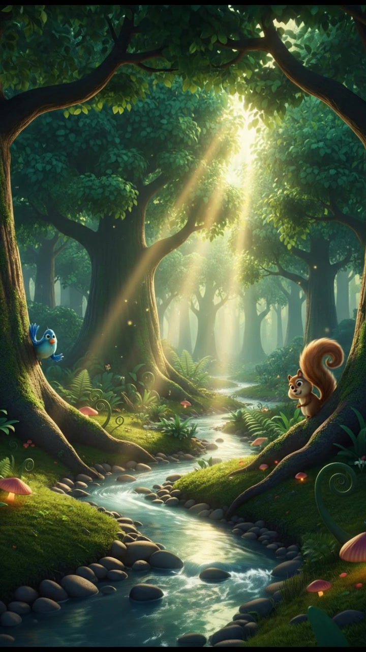 Monkey Eating an Apple Under a Tree