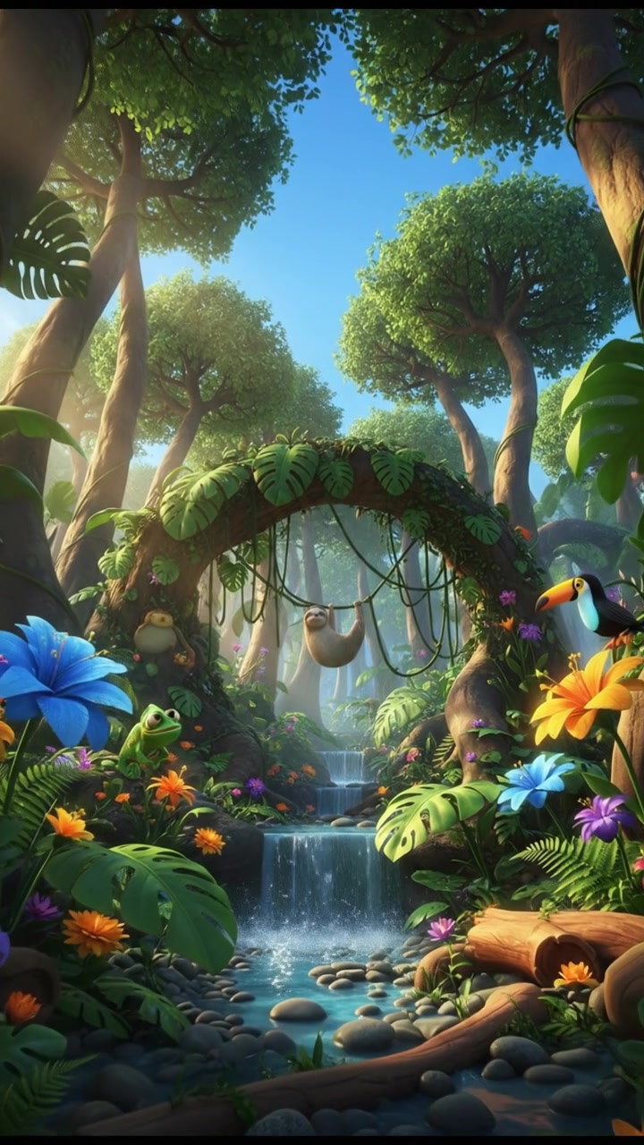 A Child's Joy in the Jungle