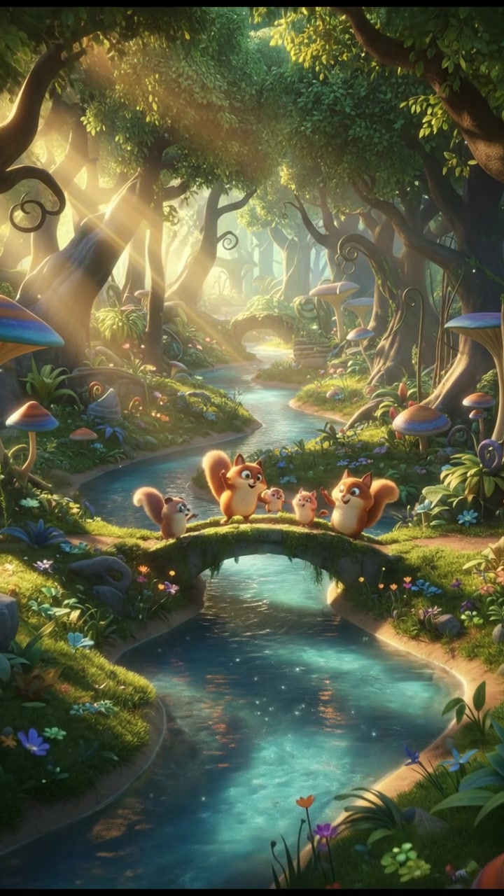 Animals Jumping in the Forest for Kids