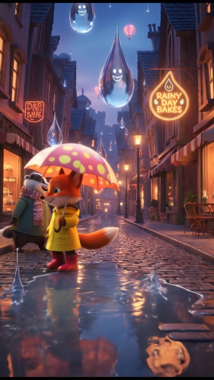 Lonely Puppy in the Rain