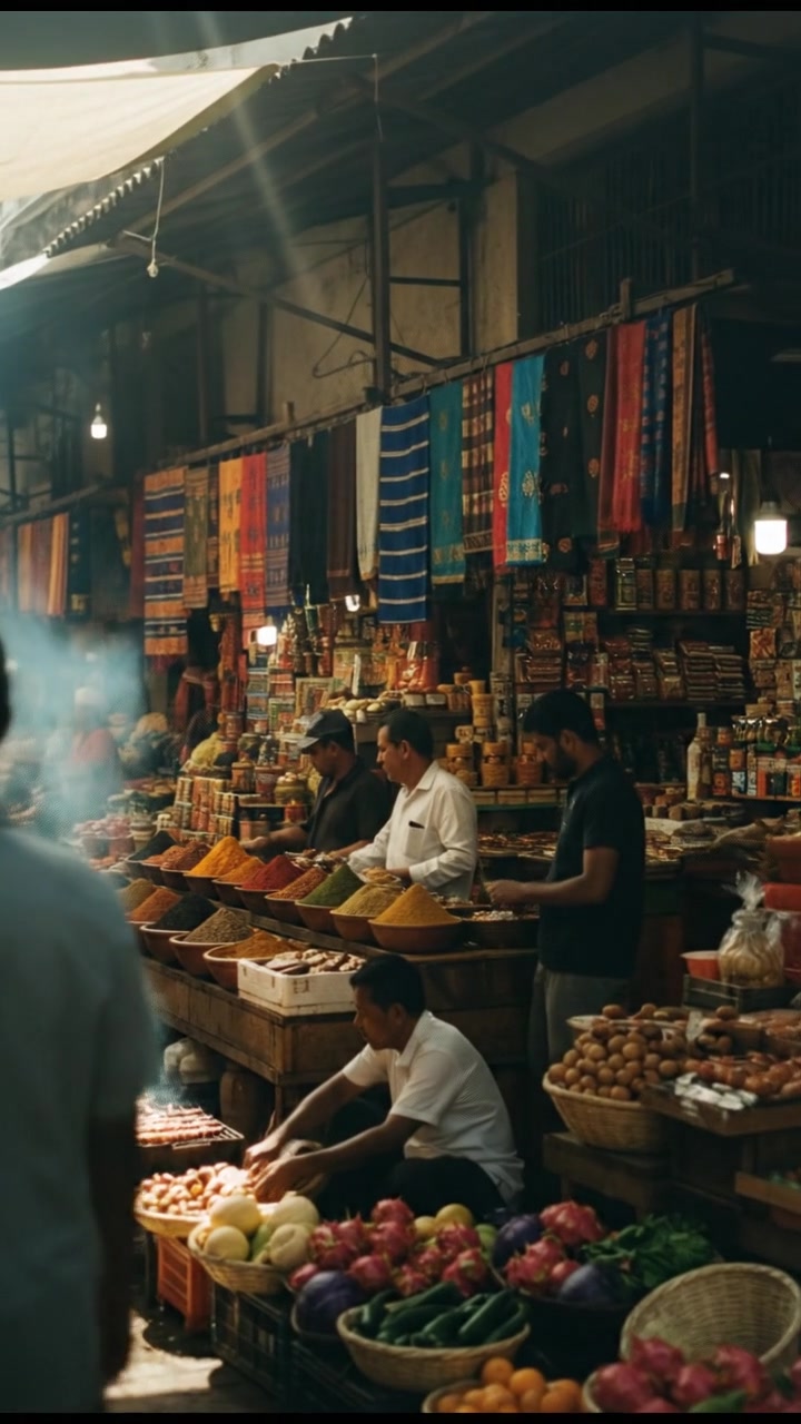 A Child's Curiosity at the Market