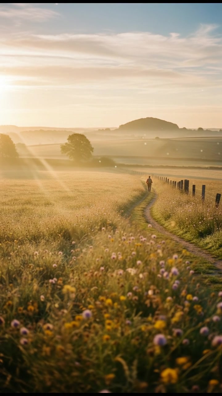 Perjalanan Pagi di Pedesaan 4K