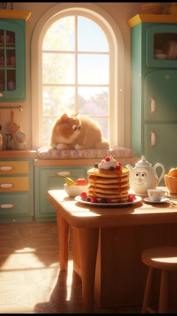 A Breakfast Encounter: Cat vs Mouse