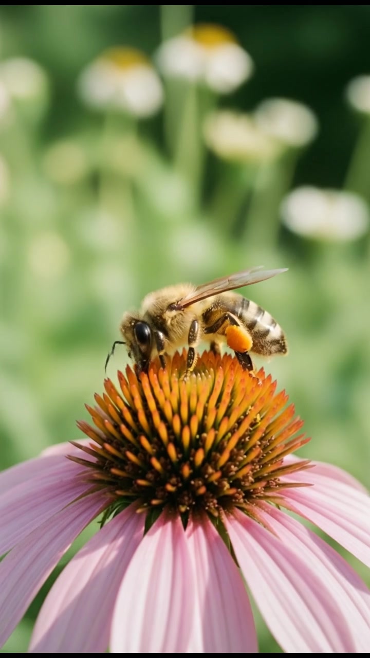 The Beauty of Pollination: Honeybee in Action