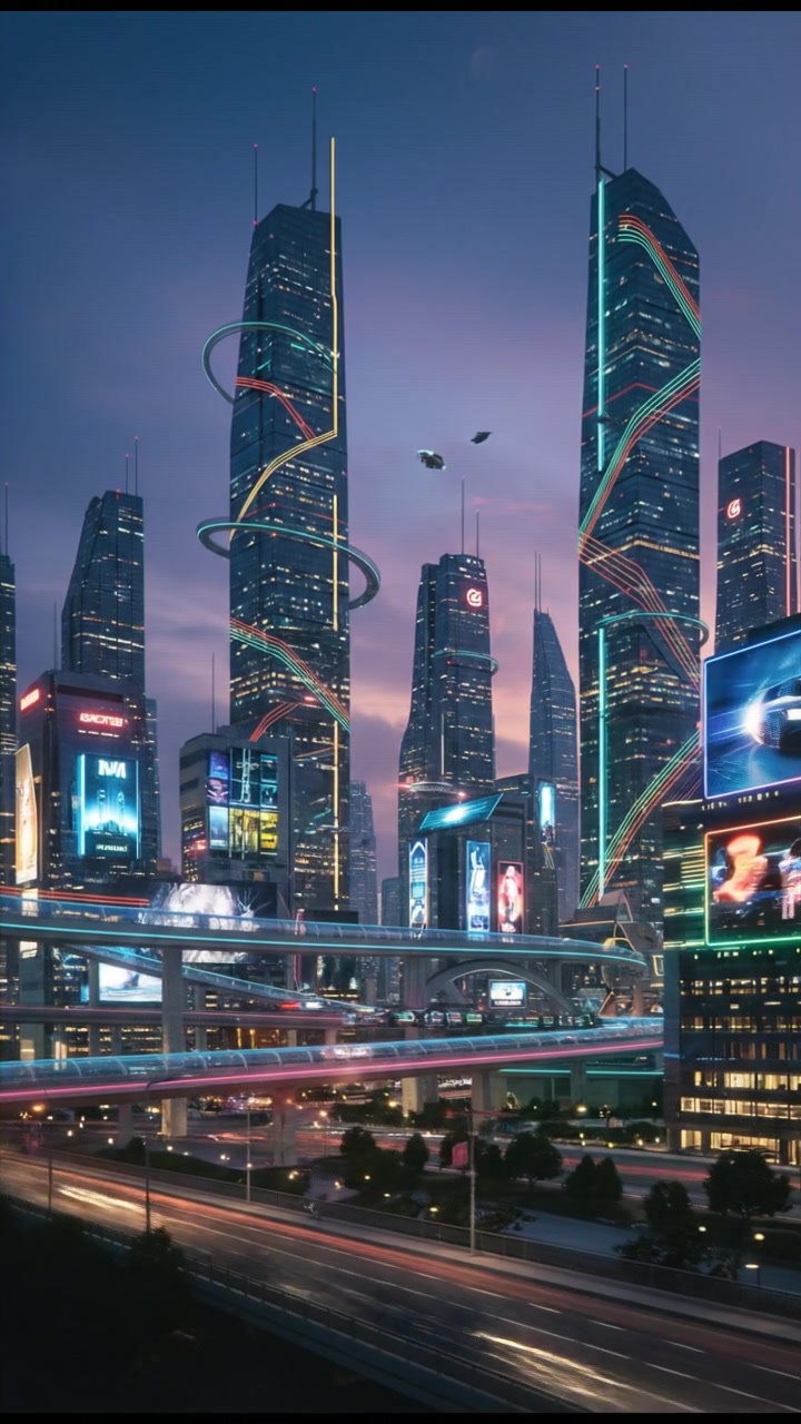 Neon Dreams: A Rainy Night in 2070