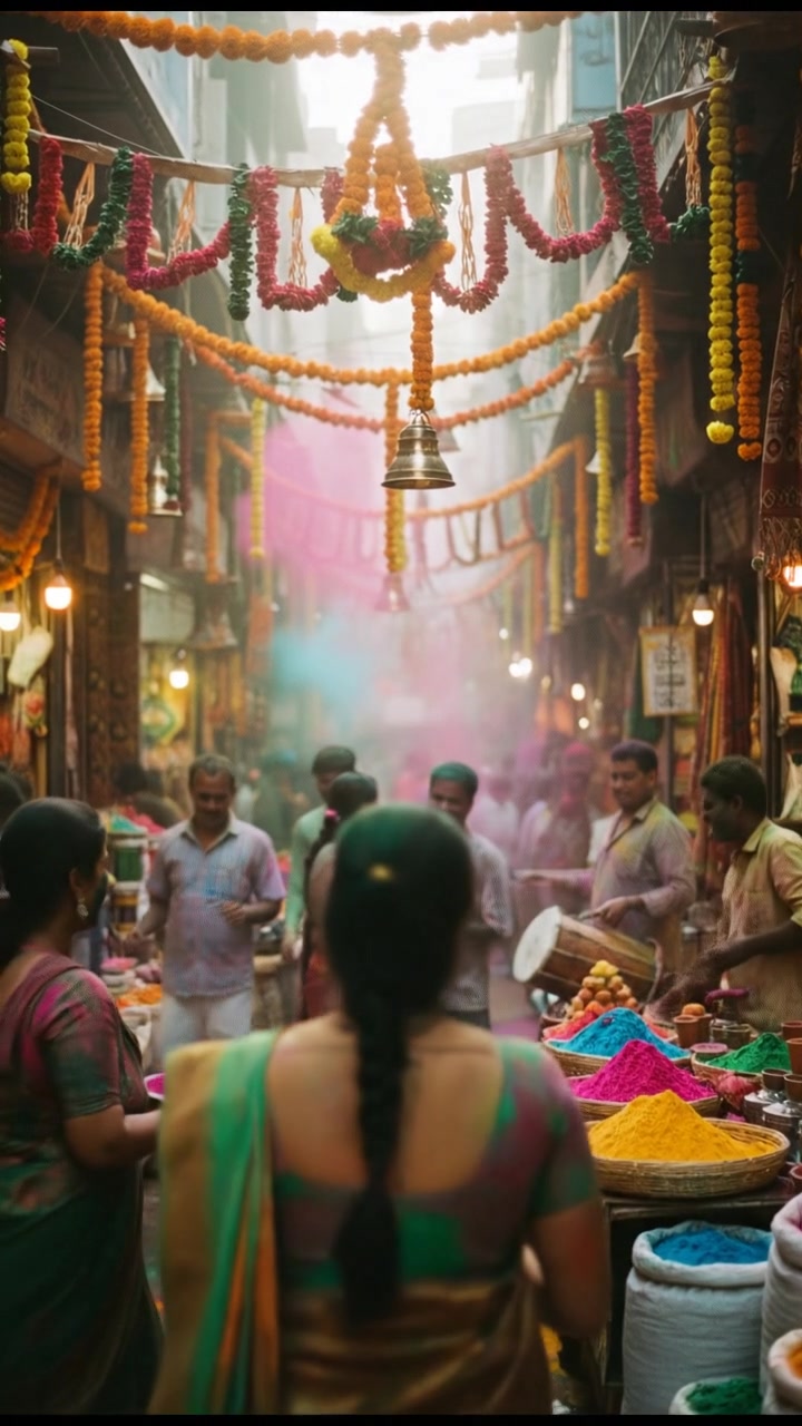 Elderly Man's Playful Struggles with Holi Treats