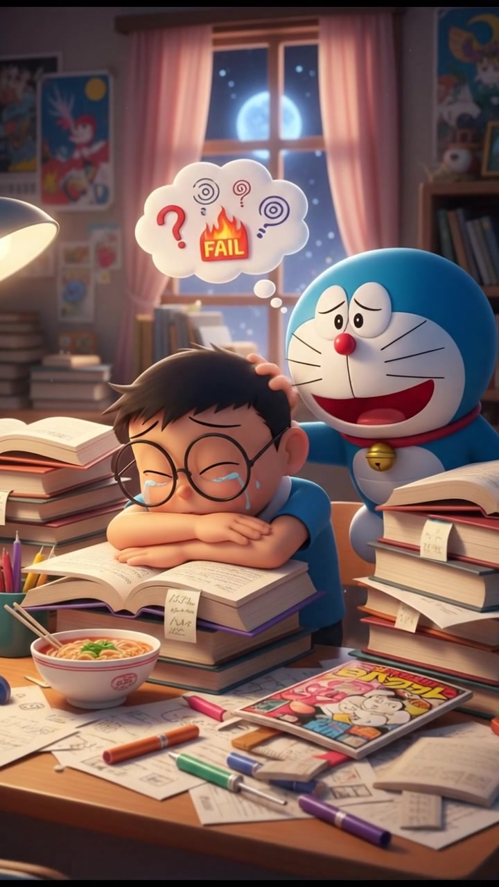 Doraemon Helps Nobita with Homework