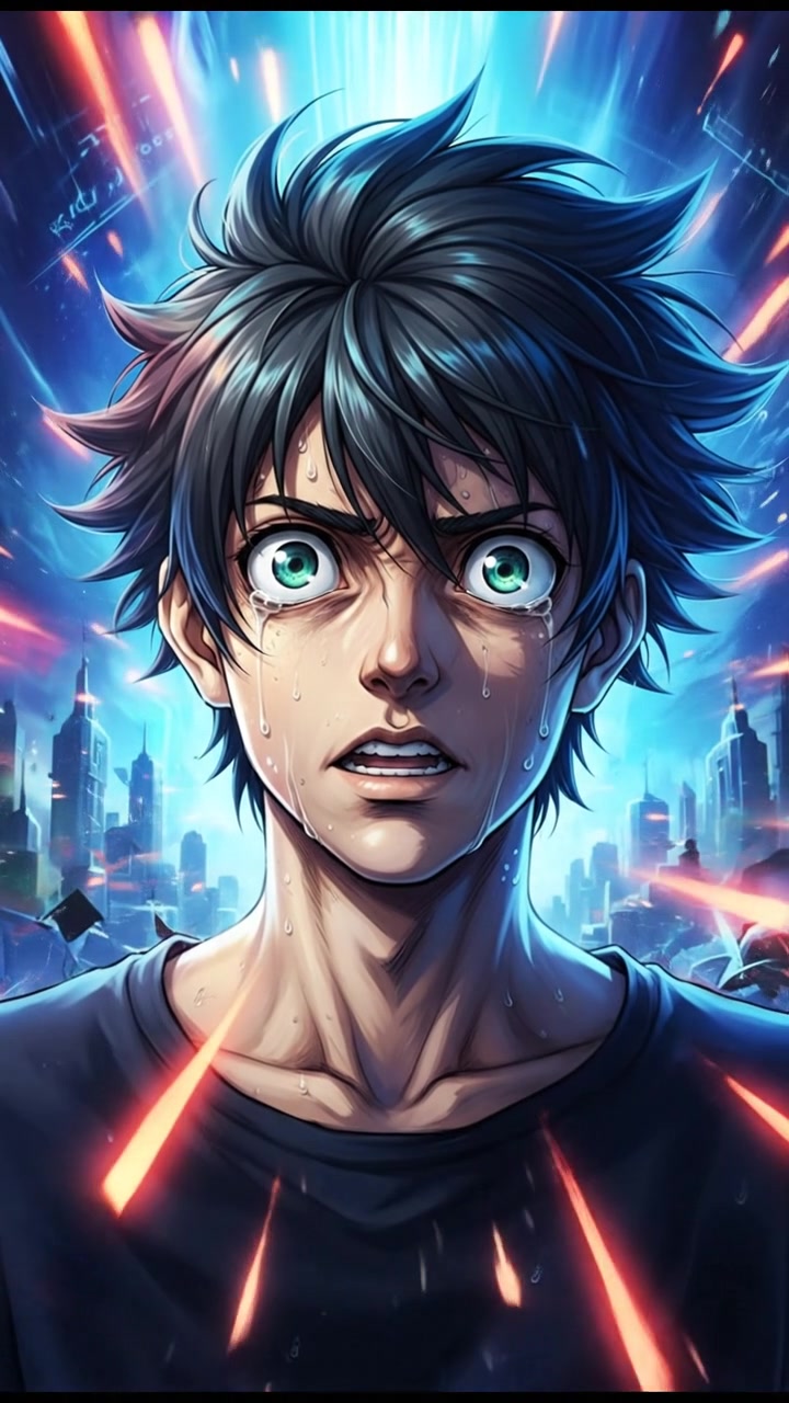 A close-up of Leo's concerned face, emphasizing his desperation and fear.