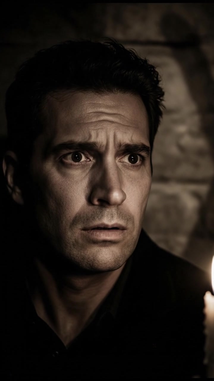 A close-up of Arga looking nervous, his brows furrowed in concern.