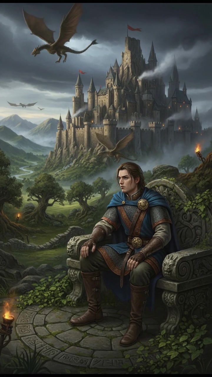 Aril looks contemplative, sitting on a bench in the park, thinking deeply.