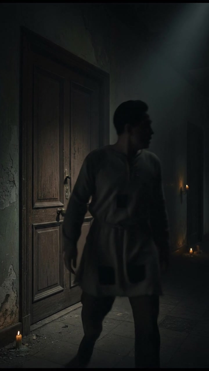 Budi standing by the door, a puzzled look on his face.