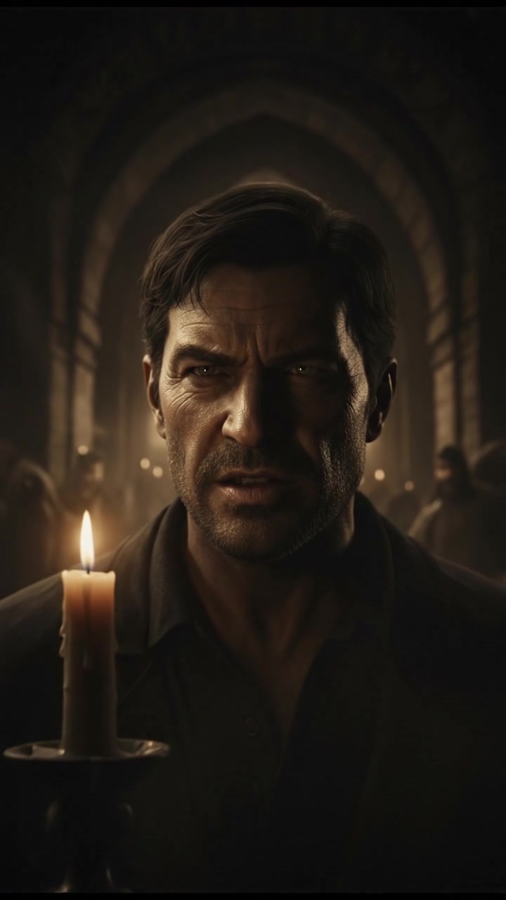 A close-up of Elijah's determined face, fierce determination driving his words.