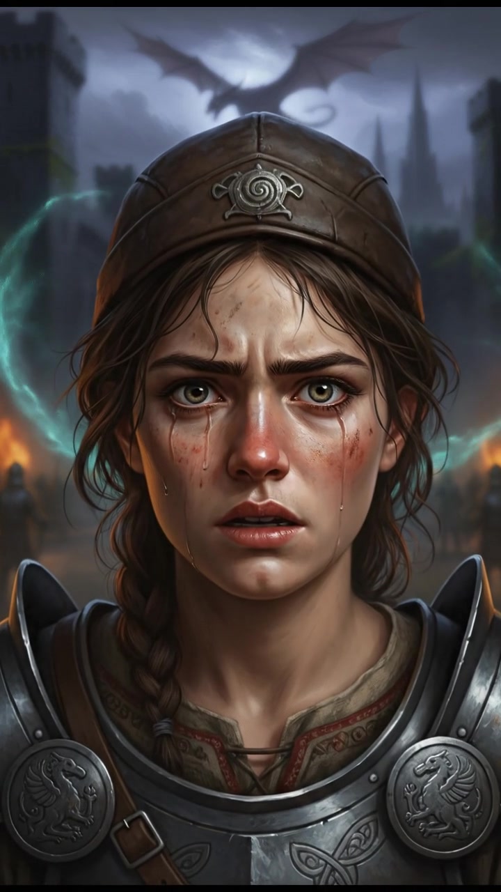 A close-up of Riko's face, showing a mix of fear and determination.