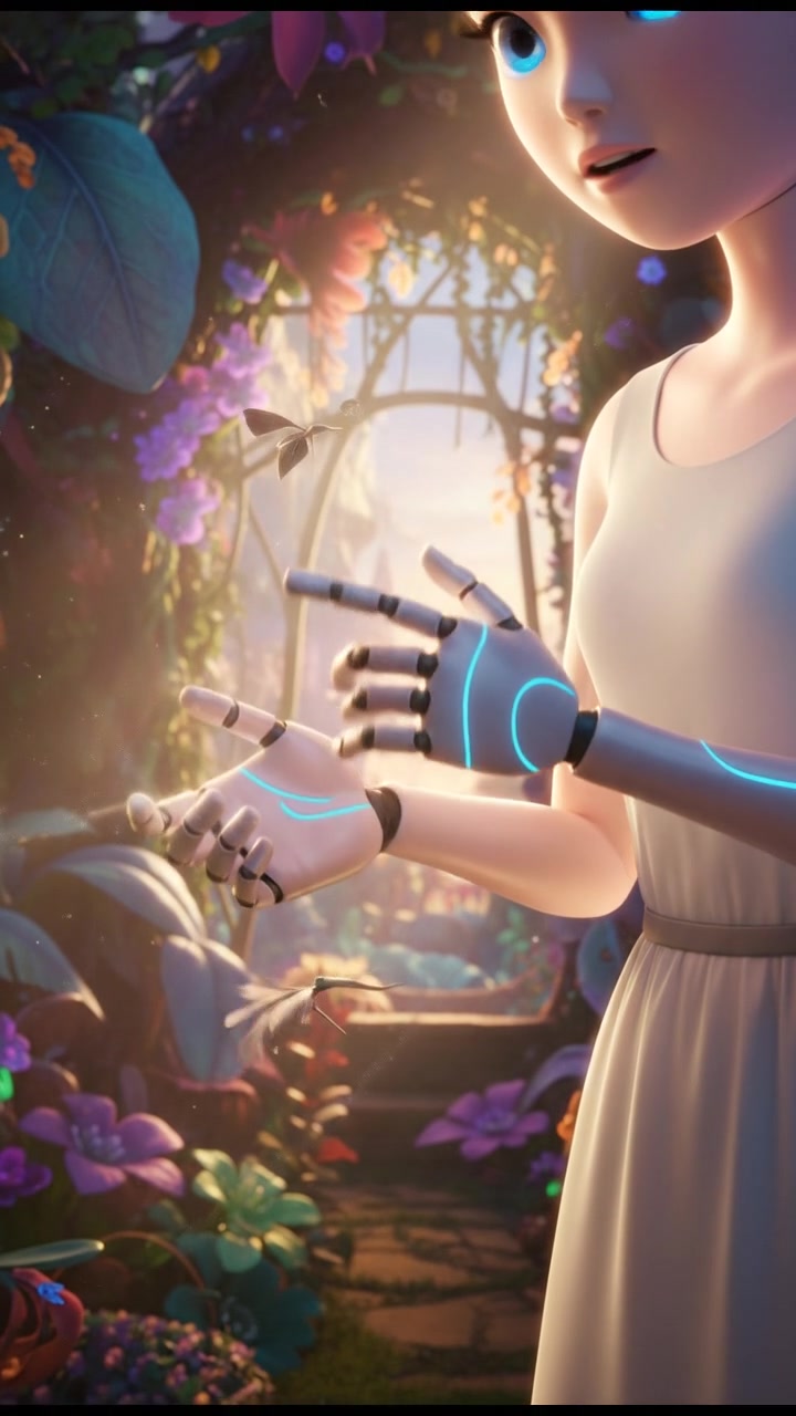 A close-up of Eve's hands gesturing as she expresses her feelings while speaking.