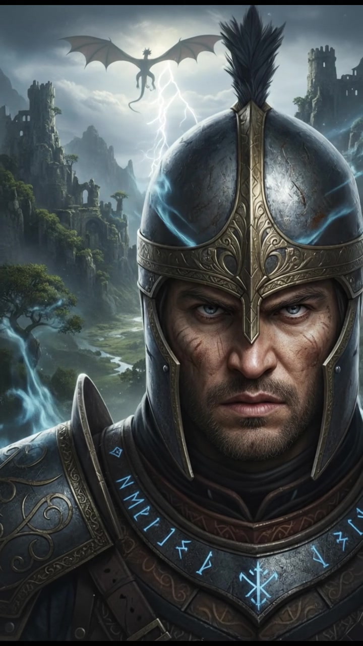 A close-up of Arjuna's face, showing determination to find a way forward.