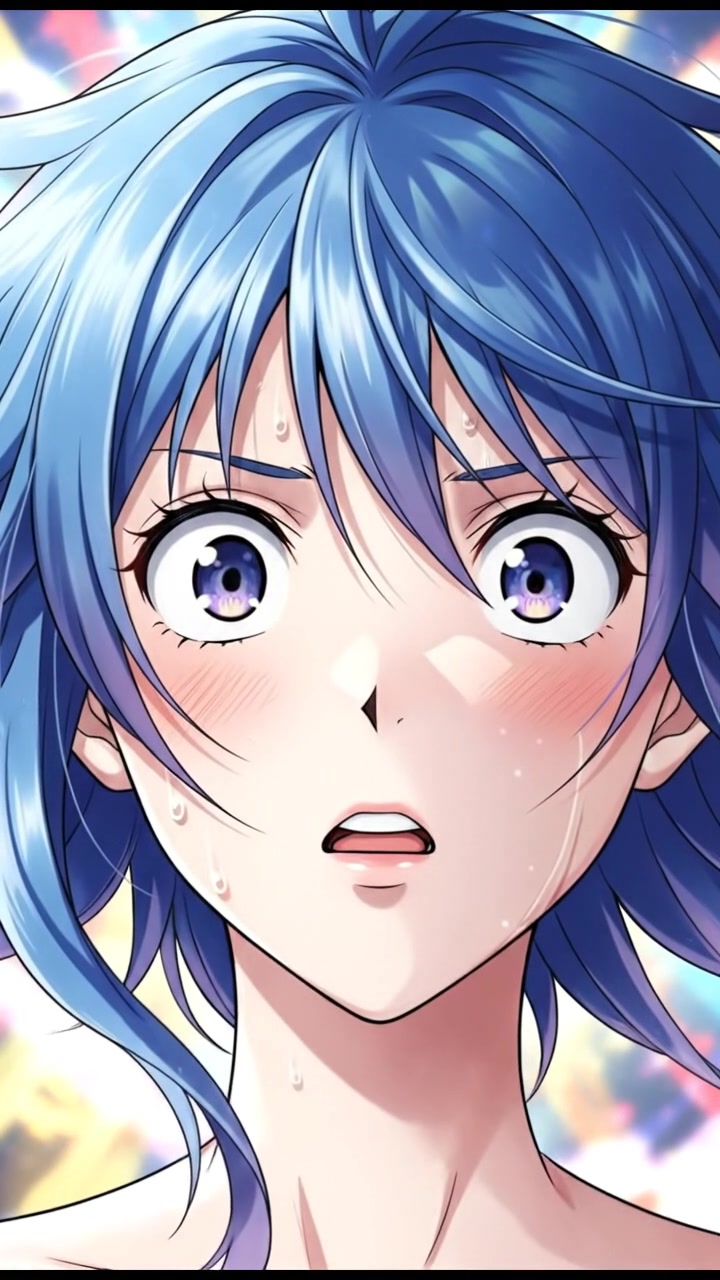 A close-up of The Narrator's shocked expression, her eyes wide and mouth slightly open.