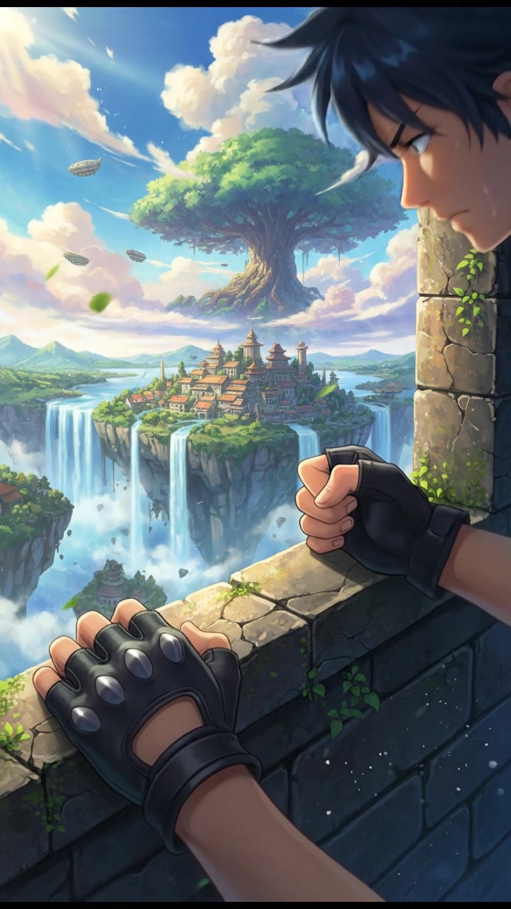 Close-up of Eli’s gloved hands gripping the ledge of a window.