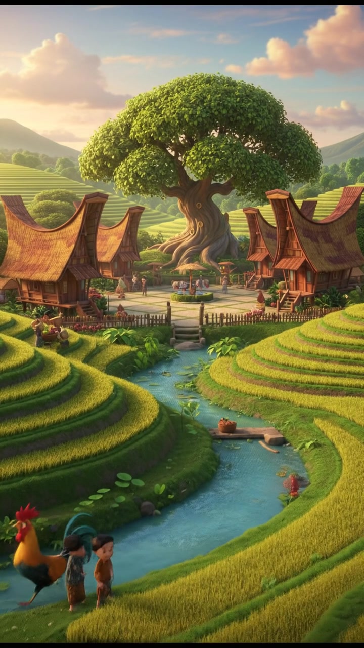 Si Kokok: Ayam Jago yang Cerdas di Desa Budi