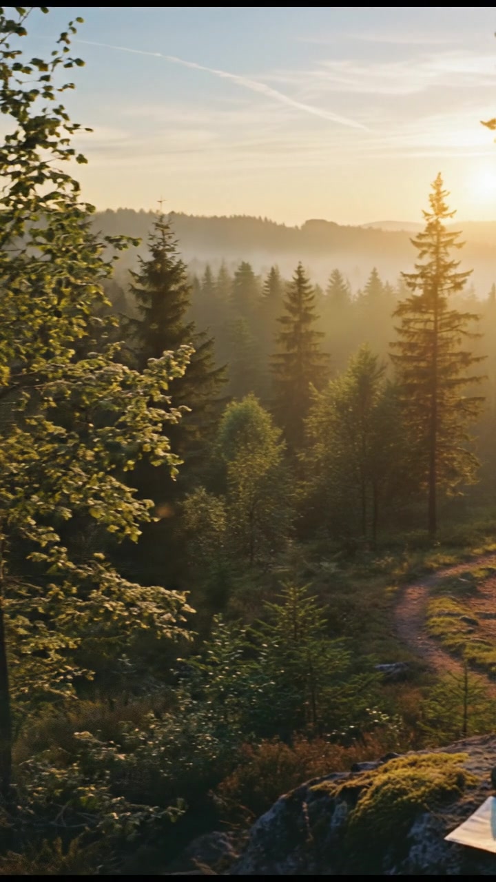 Cinematic Sunrise in the Enchanted Forest