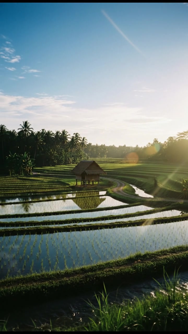 Wanita Menangkap Kodok di Sawah