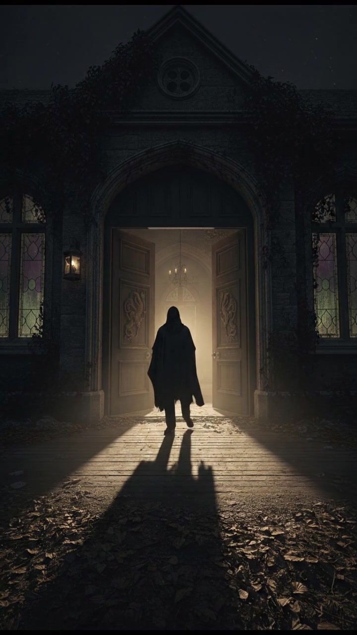 Creeping Shadows: A Haunting Entrance