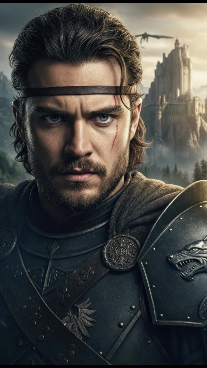 A close-up of You's face, focused and determined, with bright lighting highlighting his features.