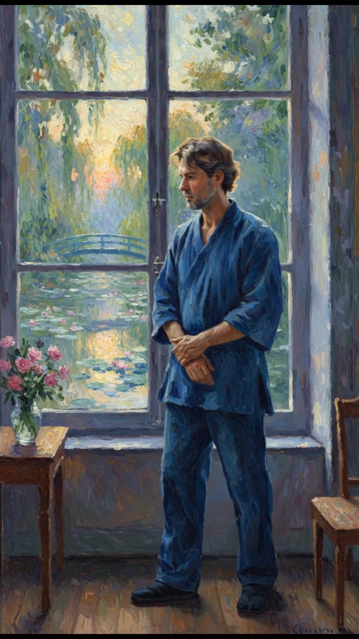 Jack standing in front of a large window, gazing out with a thoughtful expression.
