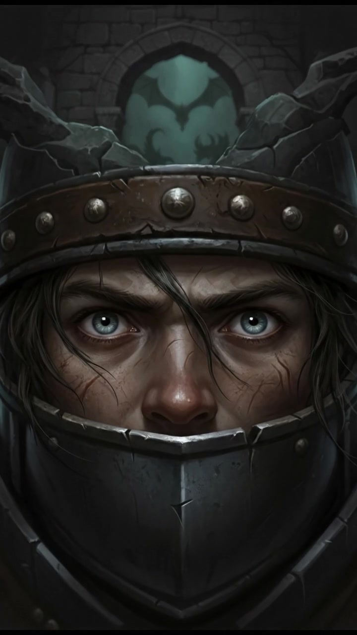 A close-up of You's eyes opening wide, filled with determination, peering into the darkness.