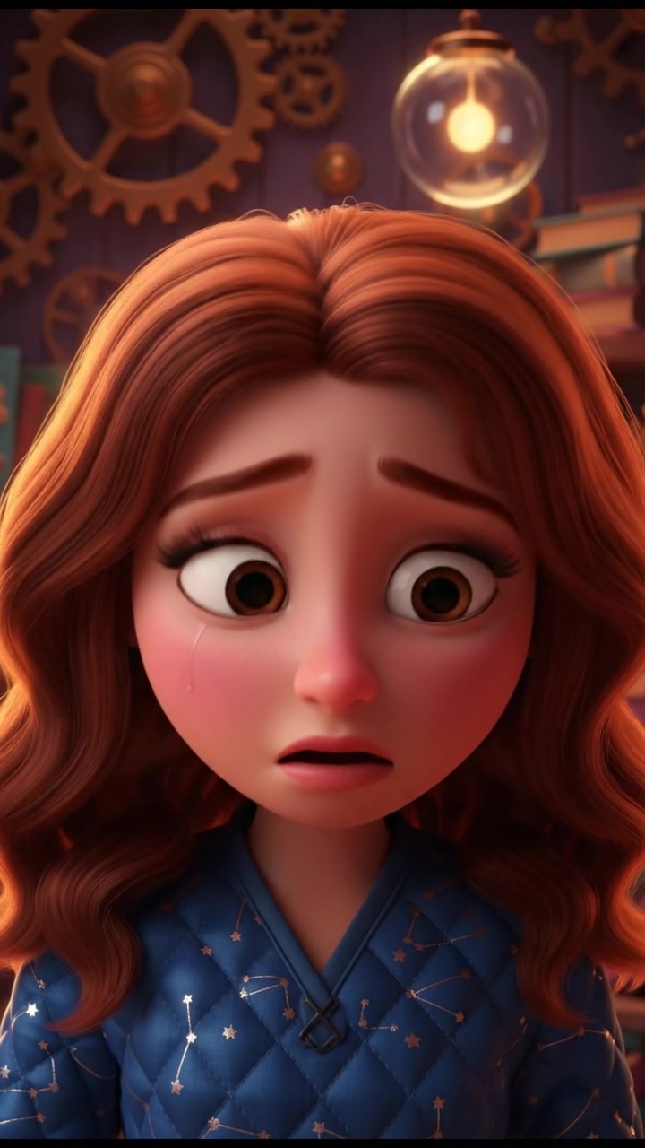 A close-up of Ana's face, eyes downcast, reflecting her worry and sadness.