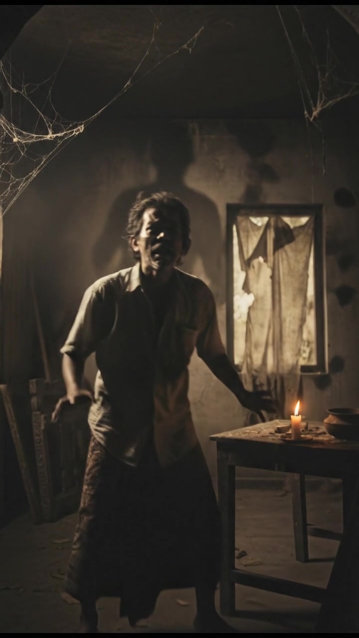 Pak Joko expressing desperation, gesturing with his hands for emphasis.