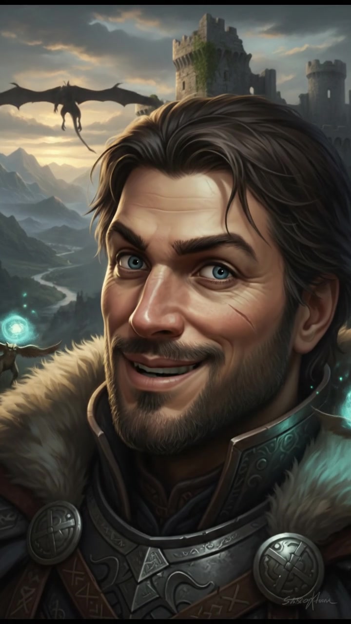 A close-up of Noah's face, displaying a complex struggle between playfulness and responsibility.