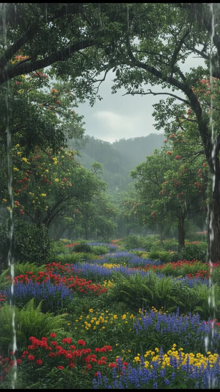 Nature's Bliss: Calm Rainy Day Serenity