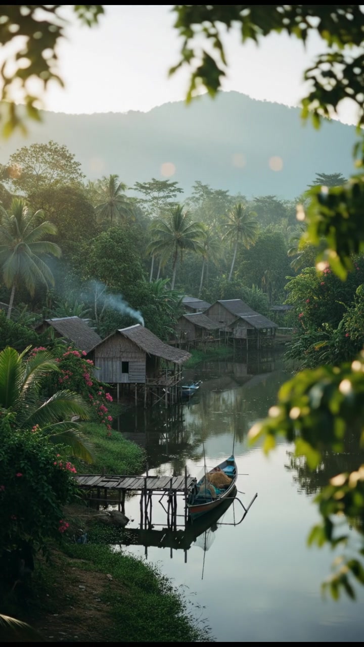 Keceriaan Anak-Anak Desa Nelayan di Pagi Hari