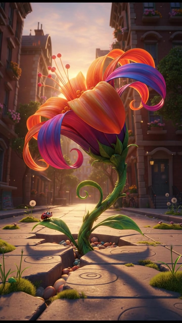 Bunga di Tengah Beton