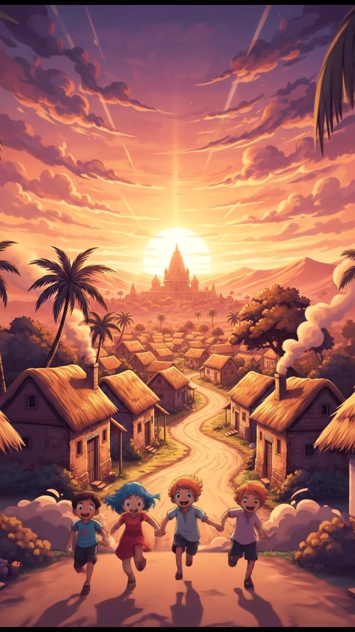 Permainan Petak Umpet di Senja Desa