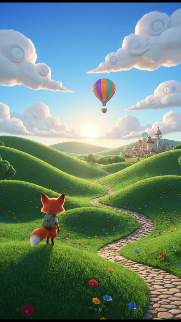 A Robot's Magical Meadow Adventure