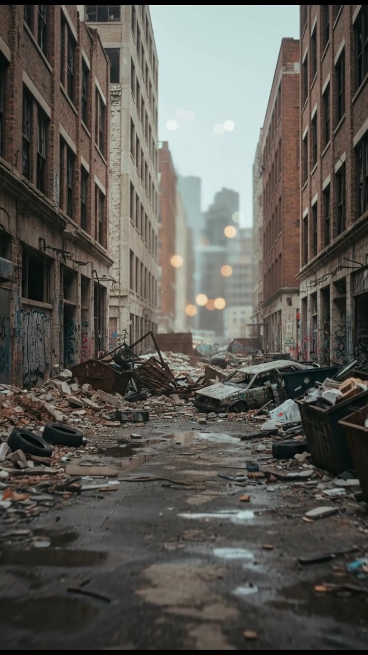 Chaos in War: People Running for Safety