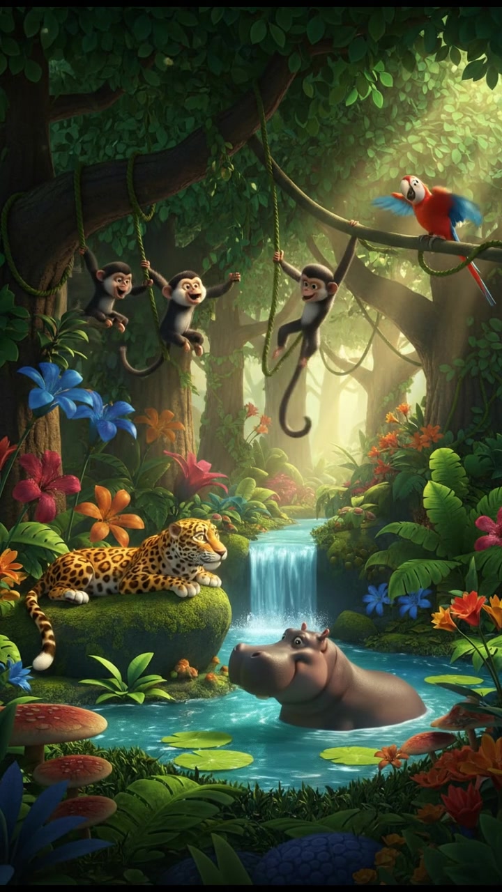 The Wise Rabbit and the Jungle Pond