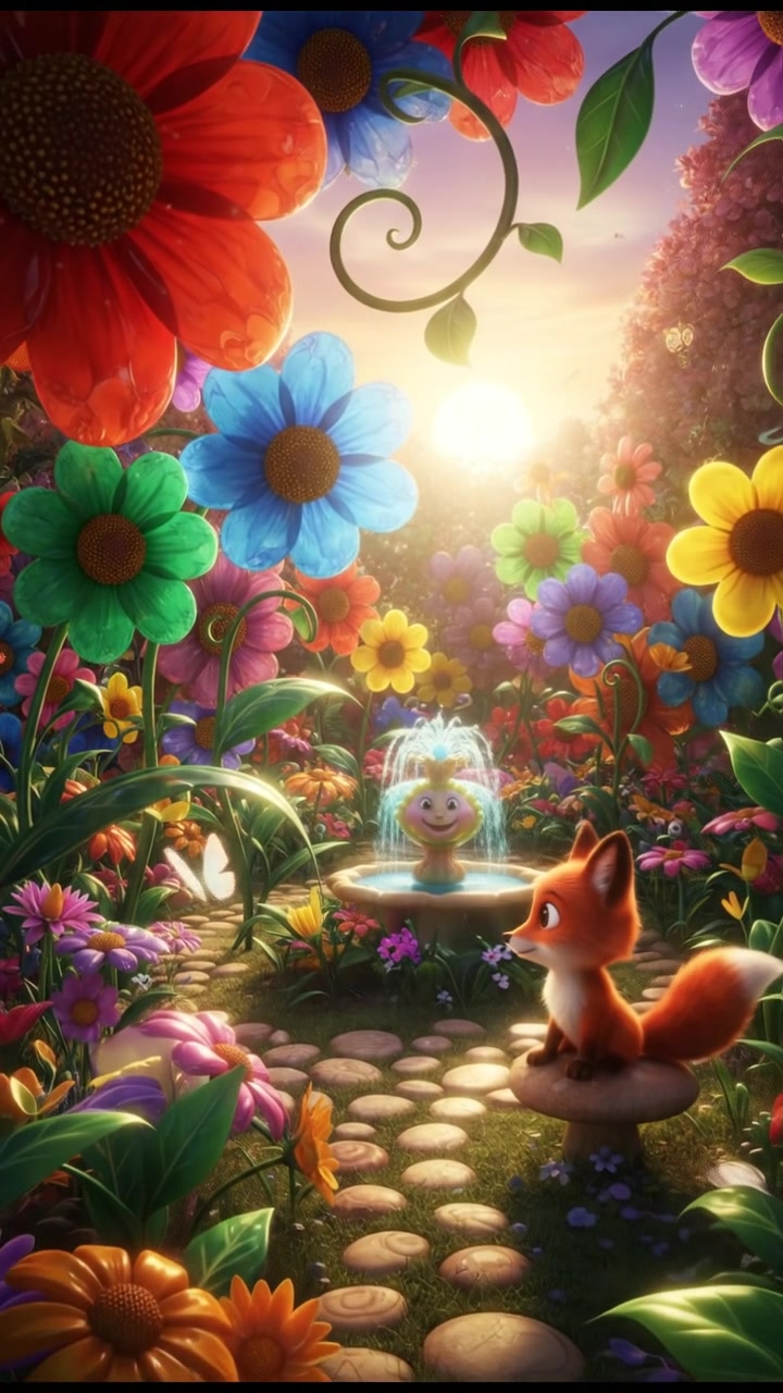 Kucing dan Kelinci Ceria di Taman Teh