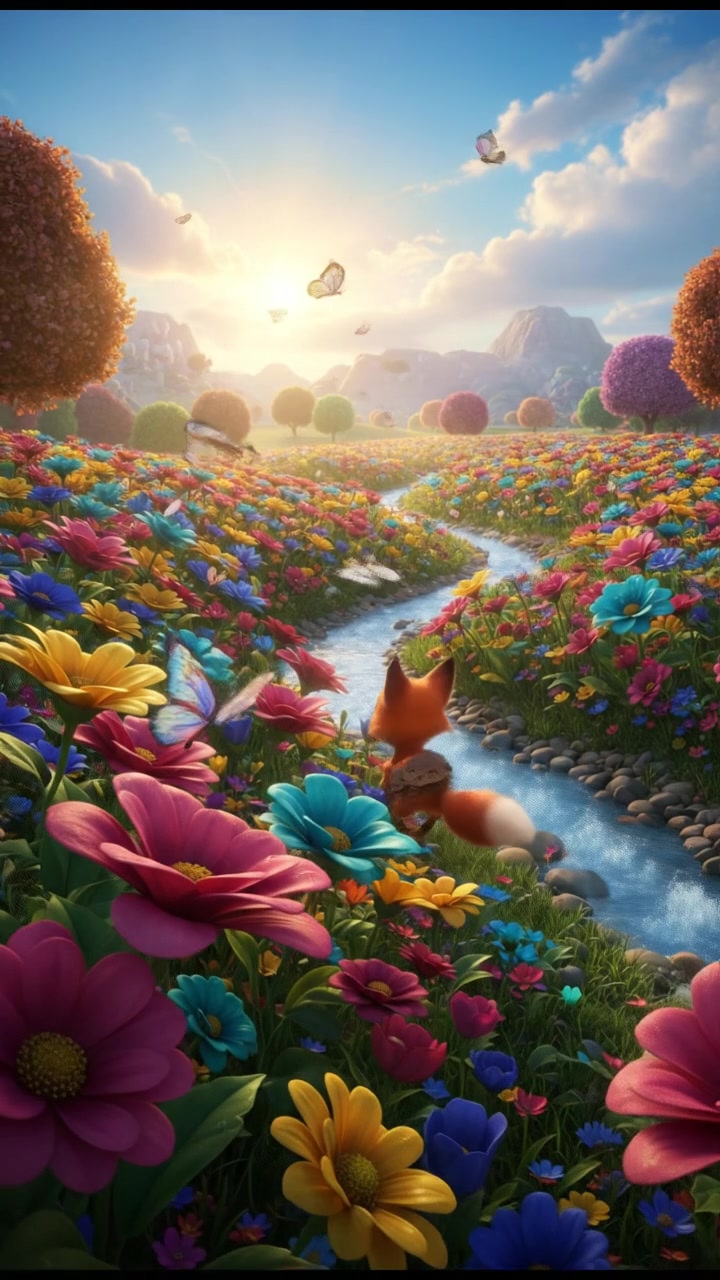 Colorful Cartoon AI Robot Adventure