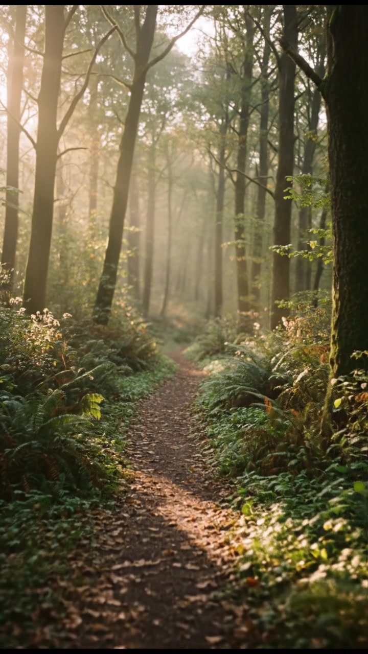 Magical Sunrise in an Enchanted Forest