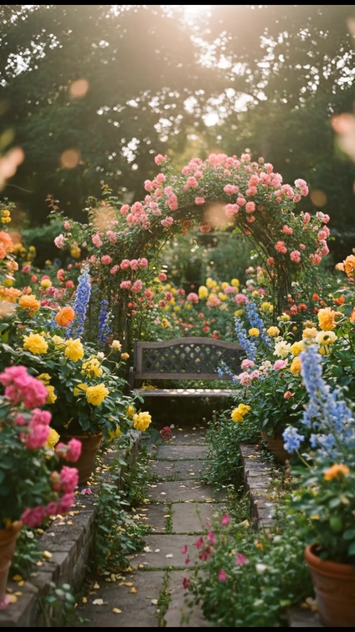 Joyful Strawberry Dance in a Magical Garden