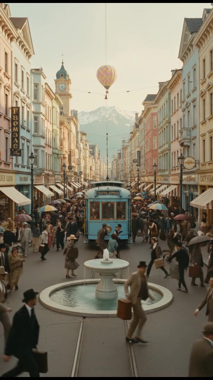 A bustling city street with people in a hurry, showcasing a busy lifestyle.