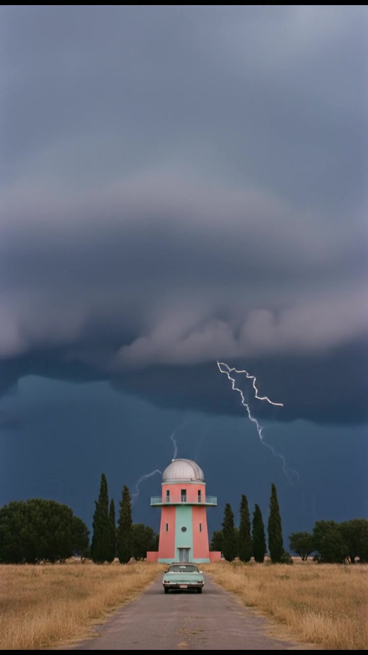 A deep, dark sky filled with heavy clouds, hinting at an impending rainstorm.