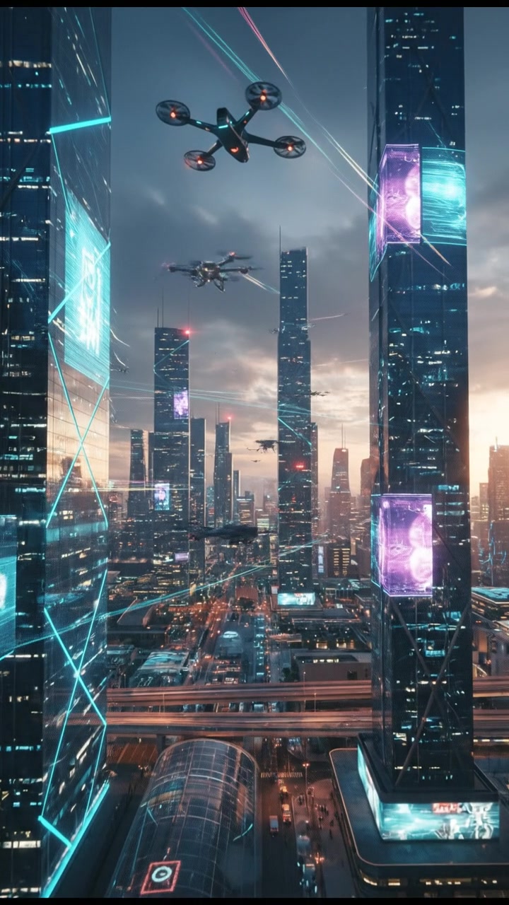 Explore a Neon Cyberpunk City at Night