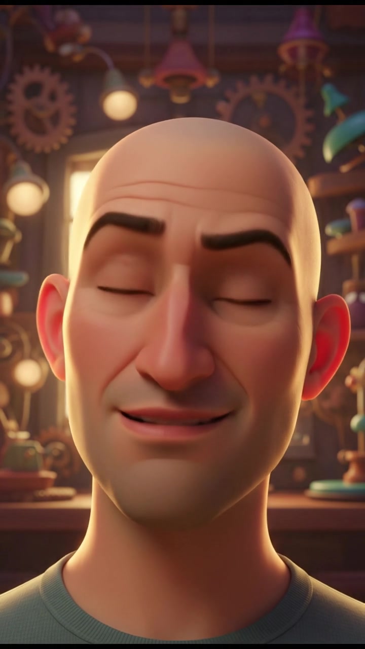 A close-up of the Carlos's face, showing his curiosity and skepticism.