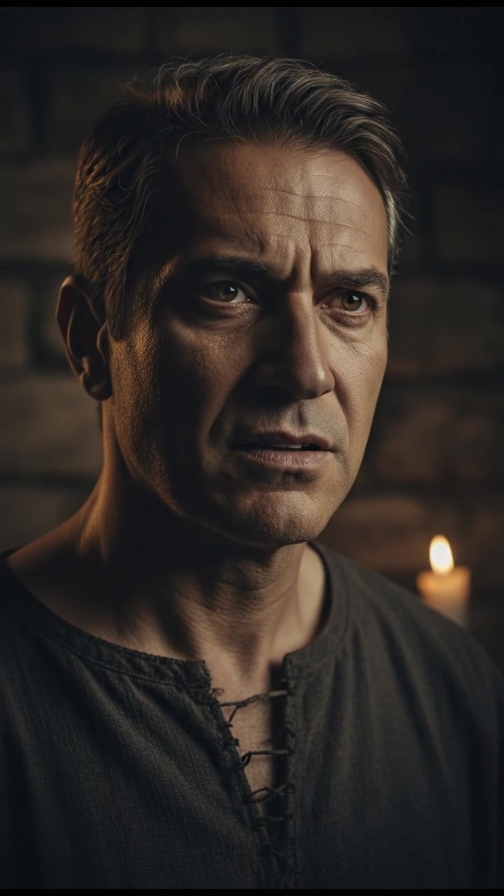 Close-up shot of Omar's concerned face as he questions the group's readiness.