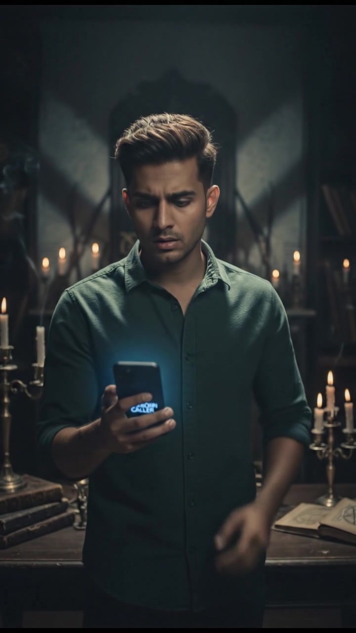 Arjun, looking more anxious, glancing at the phone as it starts to ring again.