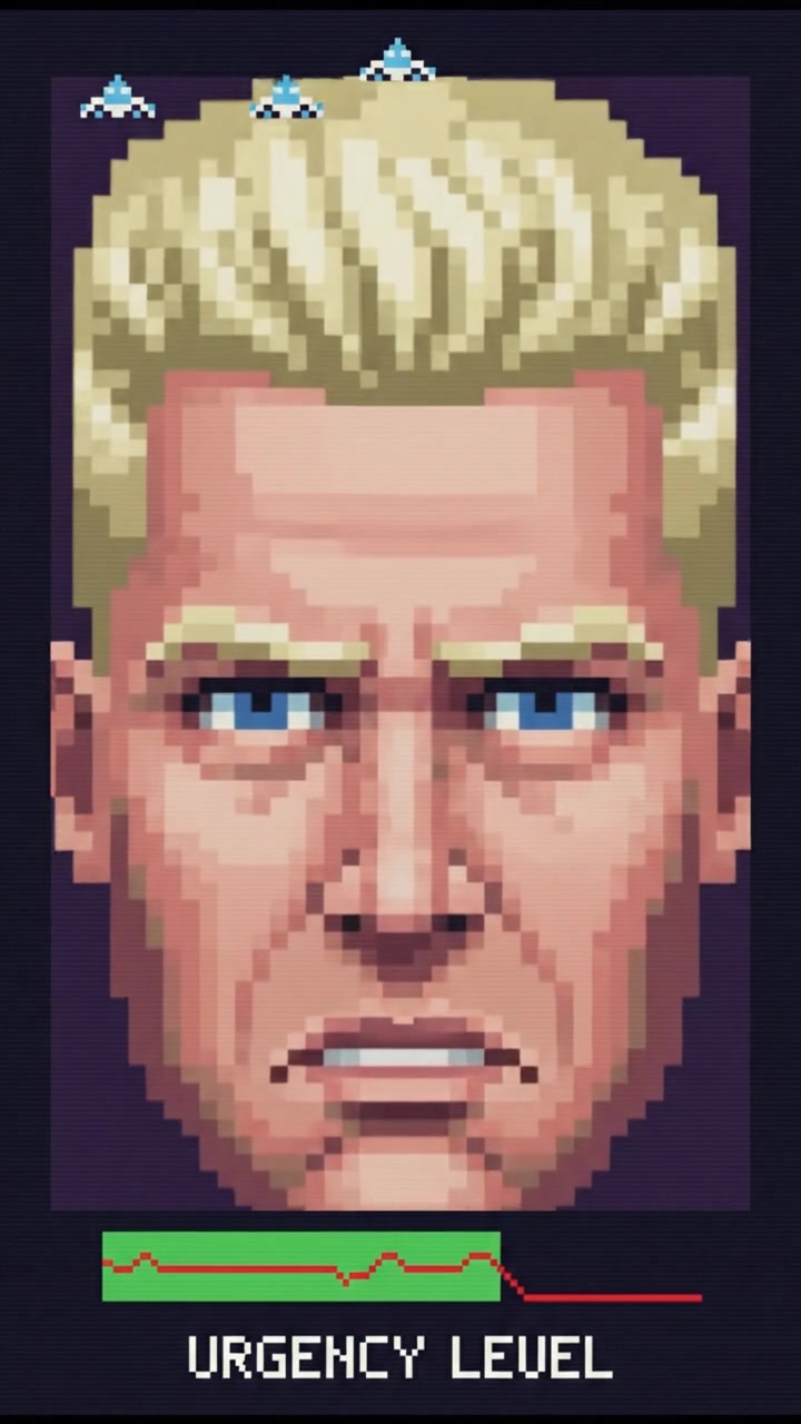 Close-up of Ryan's face, his expression intense, emphasizing urgency in his eyes.